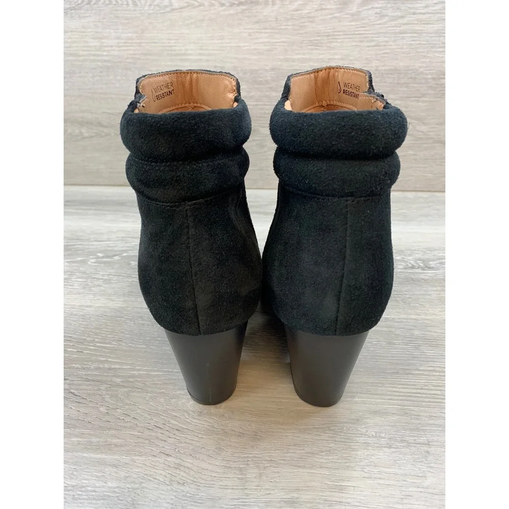 Vionic Jessie Women's Black Suede Weather Resistant Ankle Boots 9.5 Wide‎